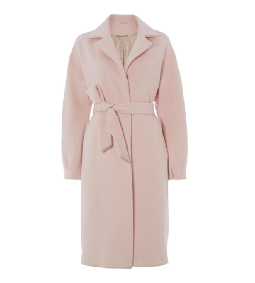 Hellrosa Herrenmantel: das Must-have dieser Saison. Über debenhams.de, ca. 90 Euro