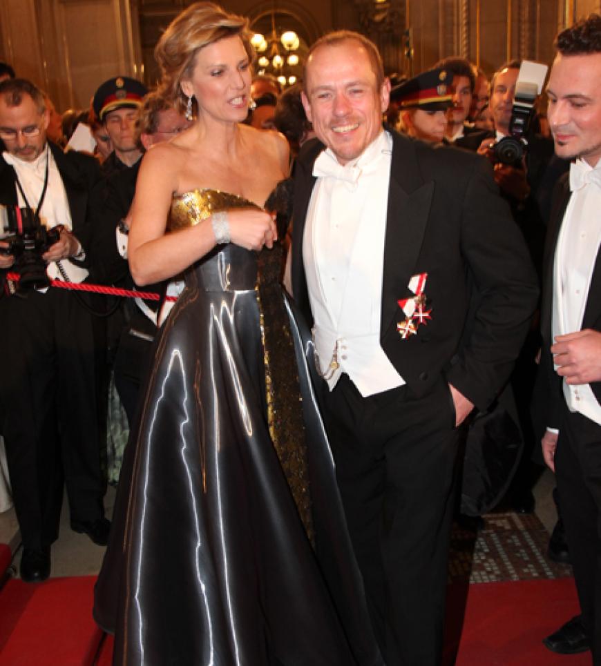Society-Frau und Ball-Organisatorin Desiree Treichl-Stürgkh mit Gery Keszler
