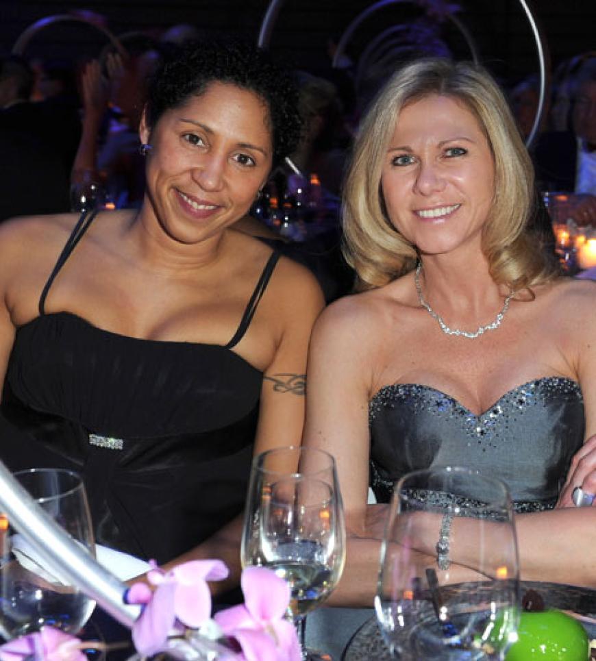 Steffi Jones und Nicole Parma beim 'Ball des Sports' am 2. Februar 2013 in Wiesbaden