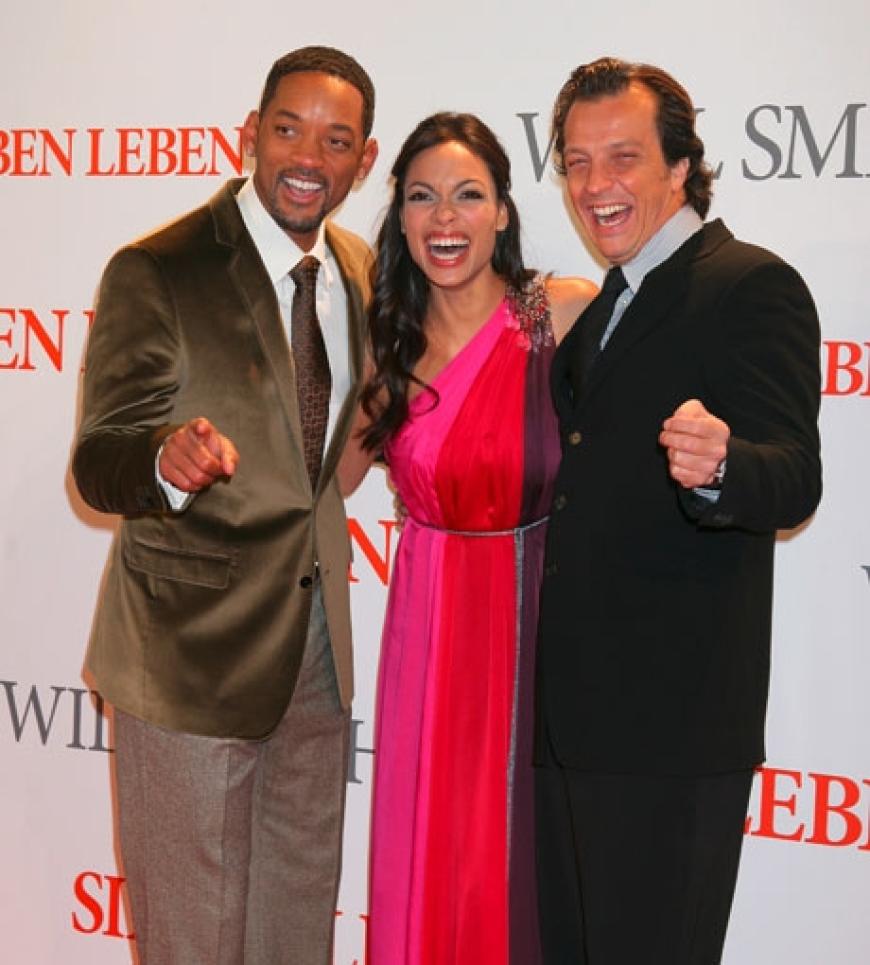 Zur Deutschlandpremiere reisten Will Smith, Rosario Dawson und Gebriele Muccino nach Berlin