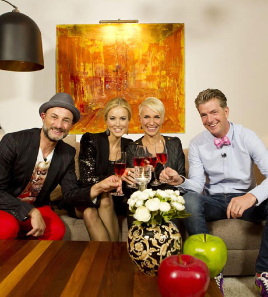 Christian Petri, Nina Ensmann, Denisé Freidhof und Robert Neubauer (v. li.) müssen hinter den Herd