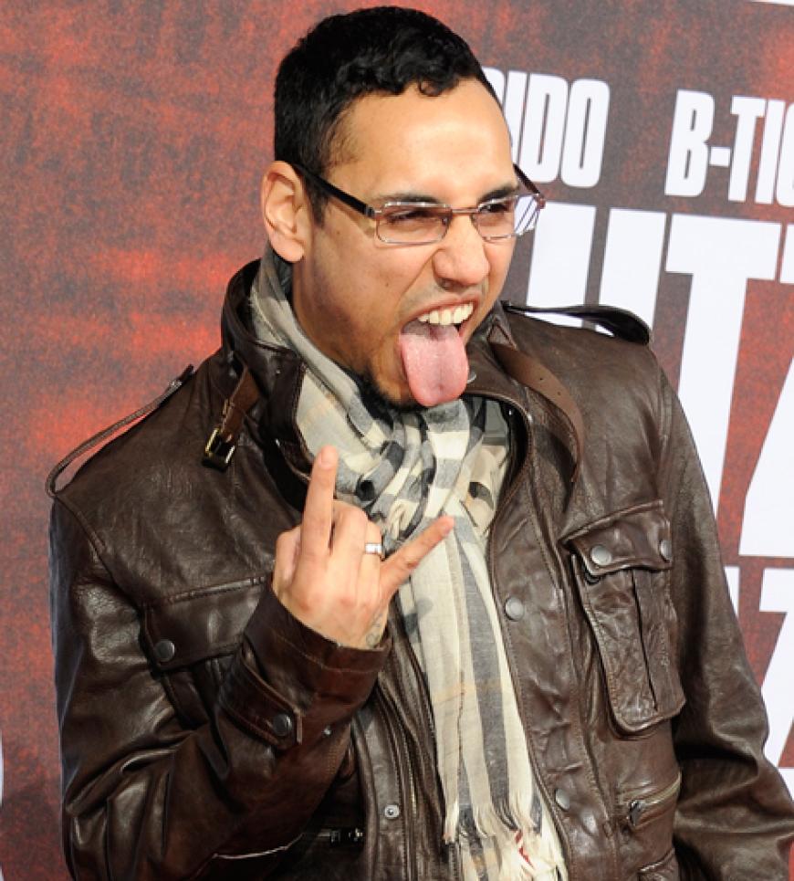 B-Tight machte Faxen auf der Premiere von