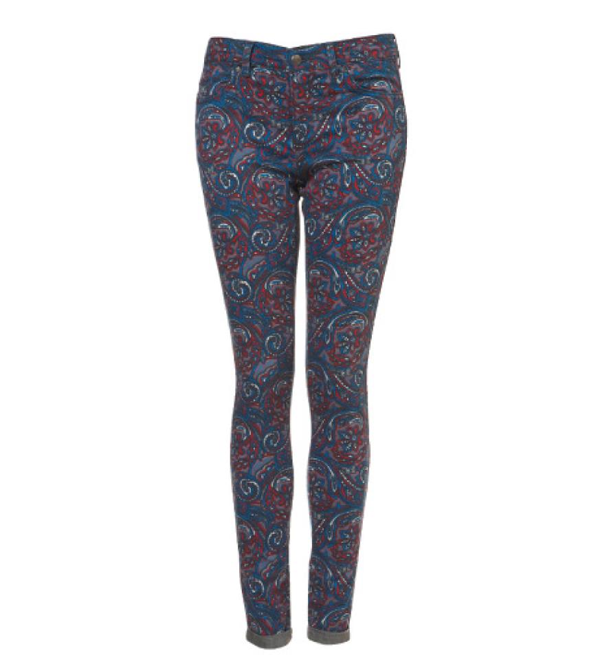 Multi-Color mit wildem Paisley-Print über topshop.com, ca. 50 Euro