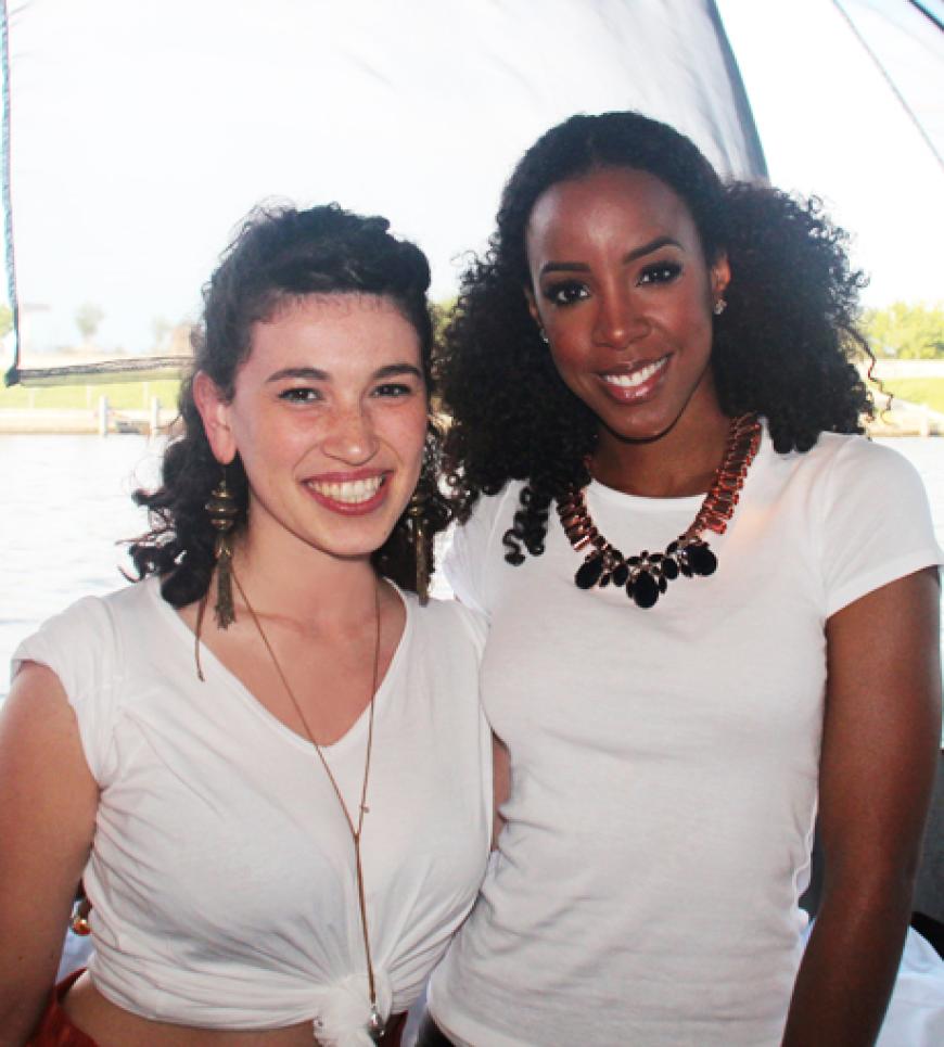 ...und hier mit der coolen Kelly Rowland (mehr zu dem Treffen in unserem OK!-Blog!)