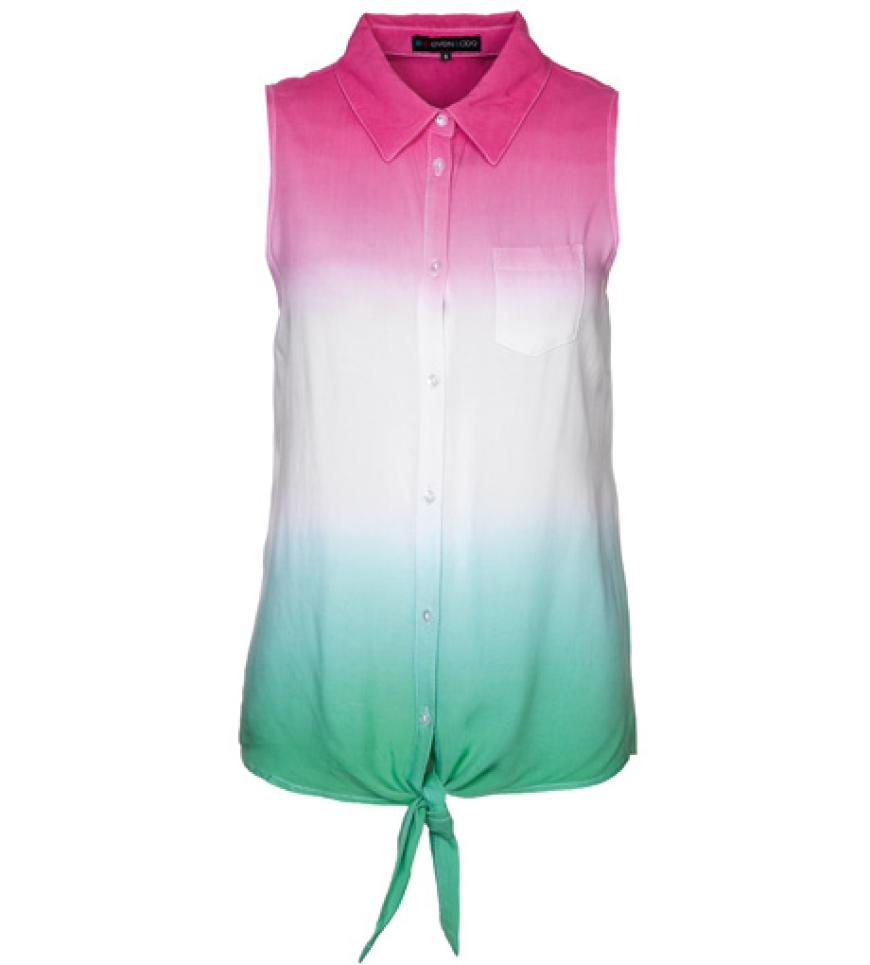 Ärmellose Bluse zum Binden von Even&Odd;, ca. 20 Euro