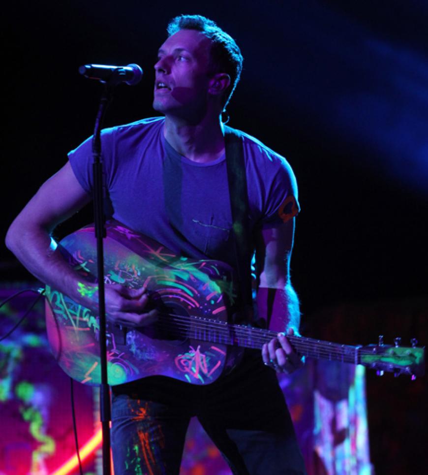 Chris Martin von Coldplay eröffneten die Show!