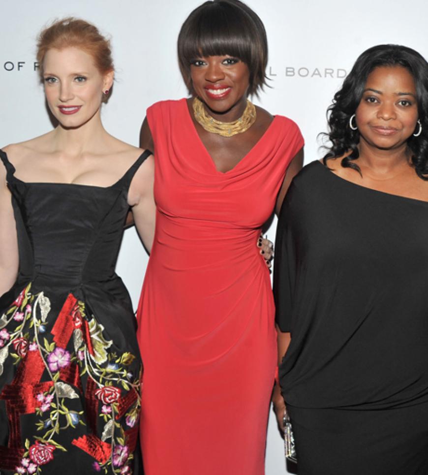 Schönes Trio: Jessica Chastain mit Viola Davis und Octavia Spencer
