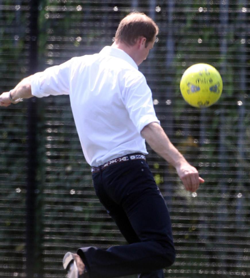 Prinz William ist nicht nur ein großer Fußball-Fan - sondern kann auch selbst gut Tore schießen