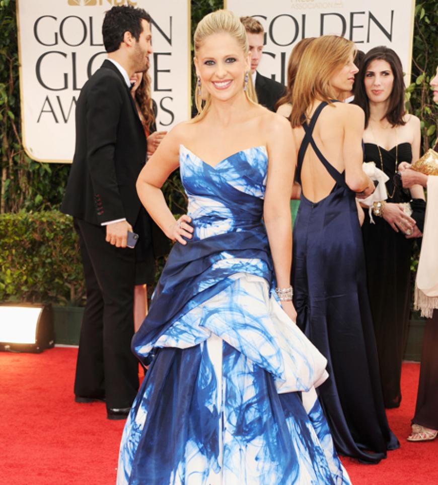 Sarah Michelle Gellar setzte auf dieses Batik-Kleid. Gewöhnungsbedürftig ...