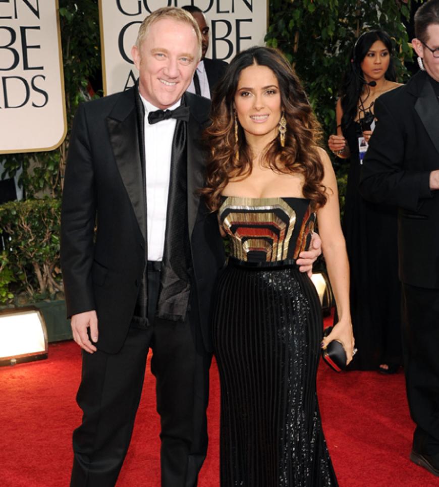 Salma Hayek kam mit ihrem Ehemann Francois-Henri Pinault