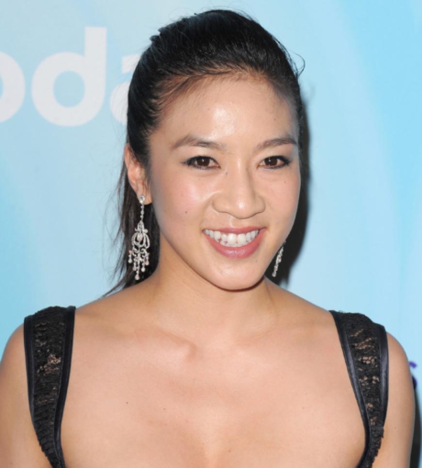 Eiskunstläuferin Michelle Kwan strahlte den Fotografen entgegen