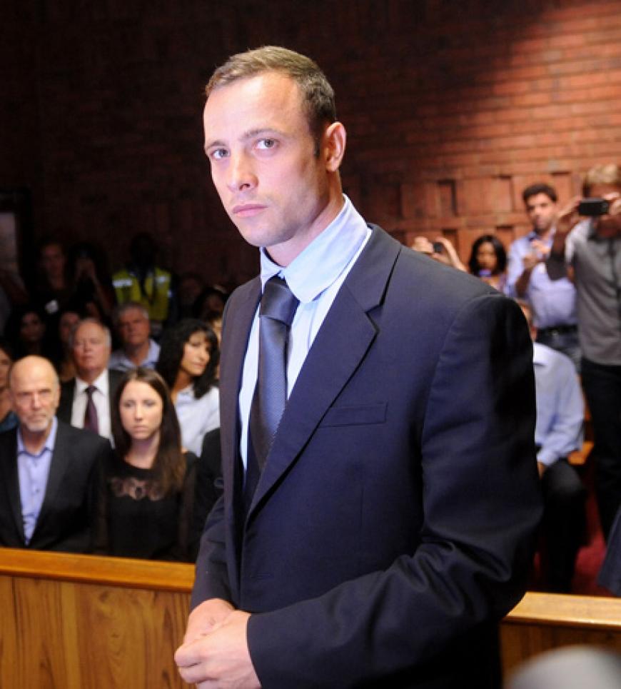 Tag 4 vor Gericht: Oscar Pistorius am 22. Februar kurz vor der Urteilsverkündung, ob er gegen Kaution freigelassen wird