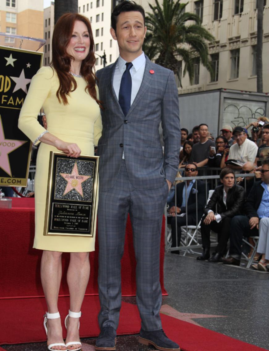 Filmkollege Joseph Gordon-Levitt war einer der prominenten Gäste, die bei der feierlichen Zeremonie auf dem Hollywood Boulevard dabei waren