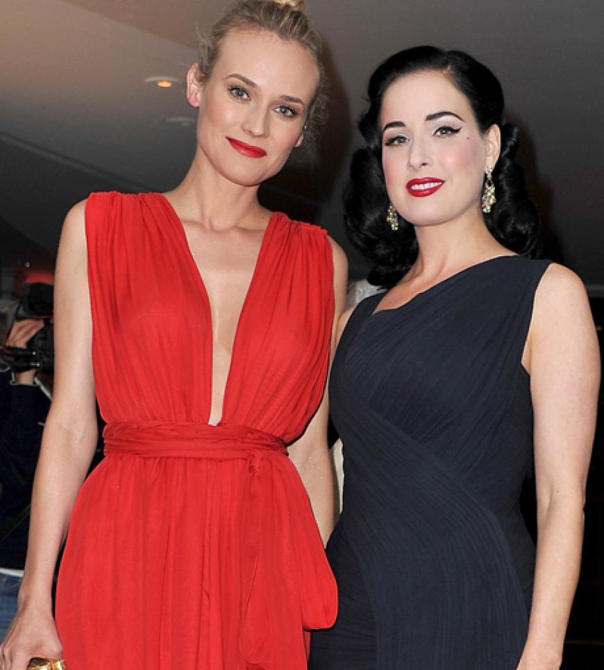 Zwei hübsche Frauen: Diane Kruger und Dita von Teese