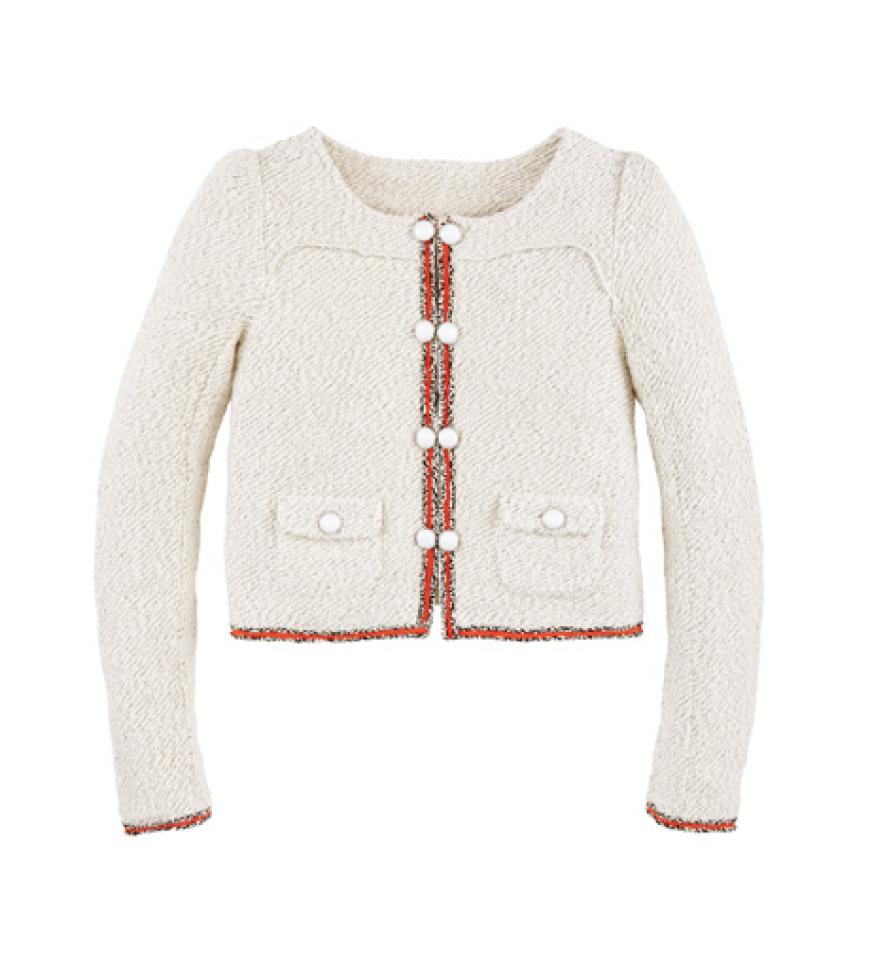 16. Oktober 2012: Wir lassen die Sixties wieder aufleben! Mit der Kastenjacke von Review, ca. 60 Euro, kein Problem. Die passt prima zu engen Jeans, angesagten Pencilskirts oder Boyfriend-Pants.