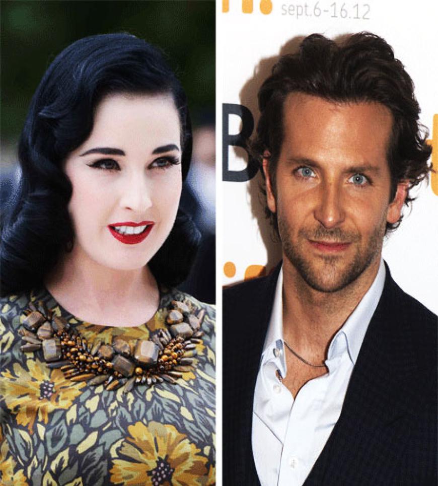 Dita Von Teese hat ein Auge auf Bradley Cooper geworfen Dita Von Teese hat ein Auge auf Bradley Cooper geworfen