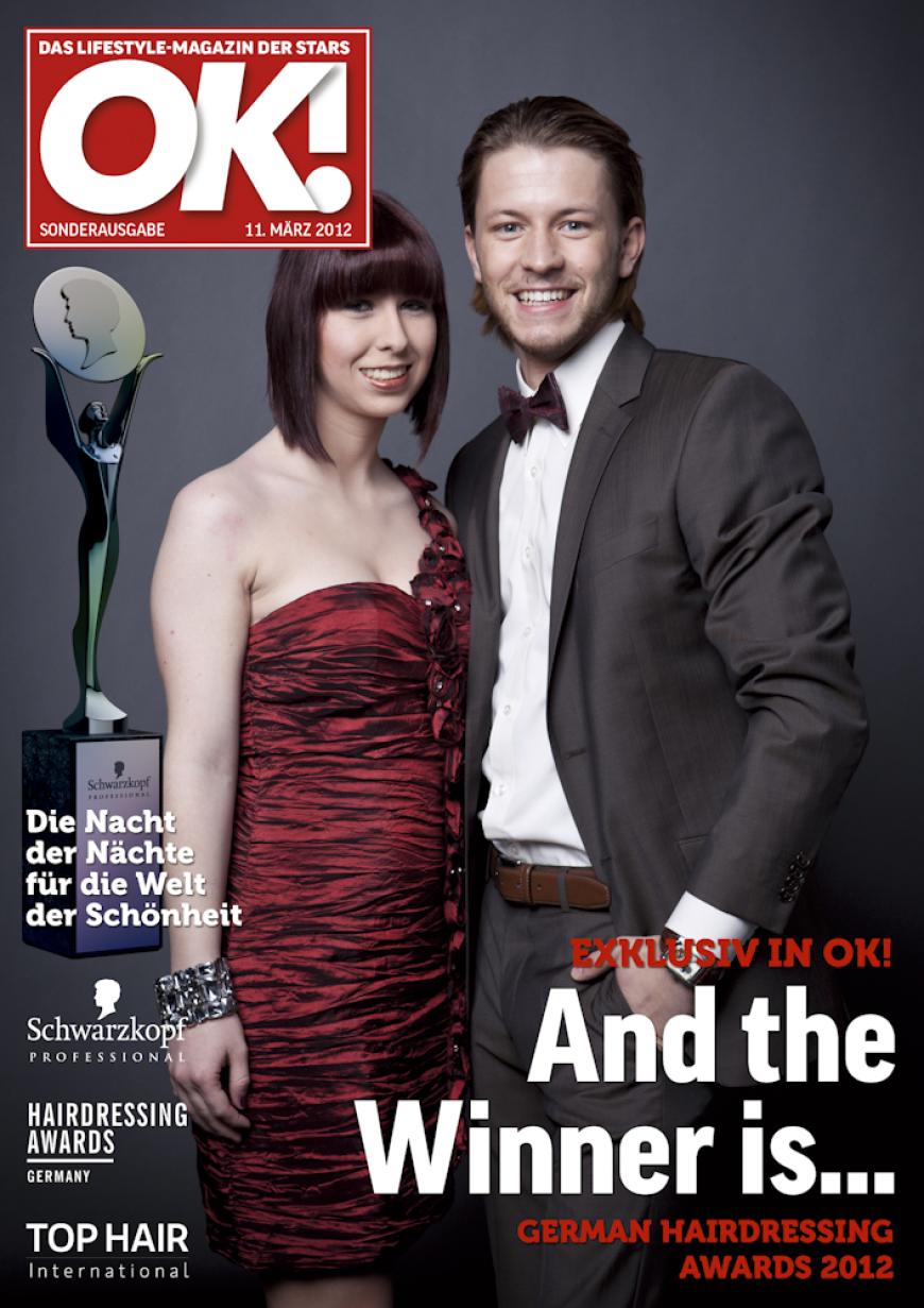 Einmal im Leben das Cover der OK! zieren! Für die Gäste des „German Hairdressing Award 2012“ wurde dieses Traum Wirklichkeit. Jeder Gast des Gala-Abends konnte an einem persönlichen OK! Fotoshooting teilnehmen - und die tollen Ergebnisse sehen Sie hier! Viel Spaß beim Durchklicken!