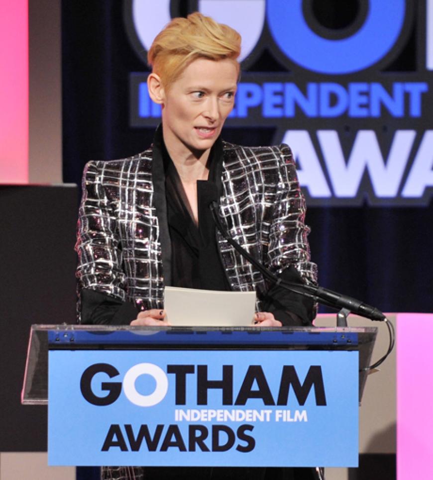 Tilda Swinton beim Vorlesen der Nominierten