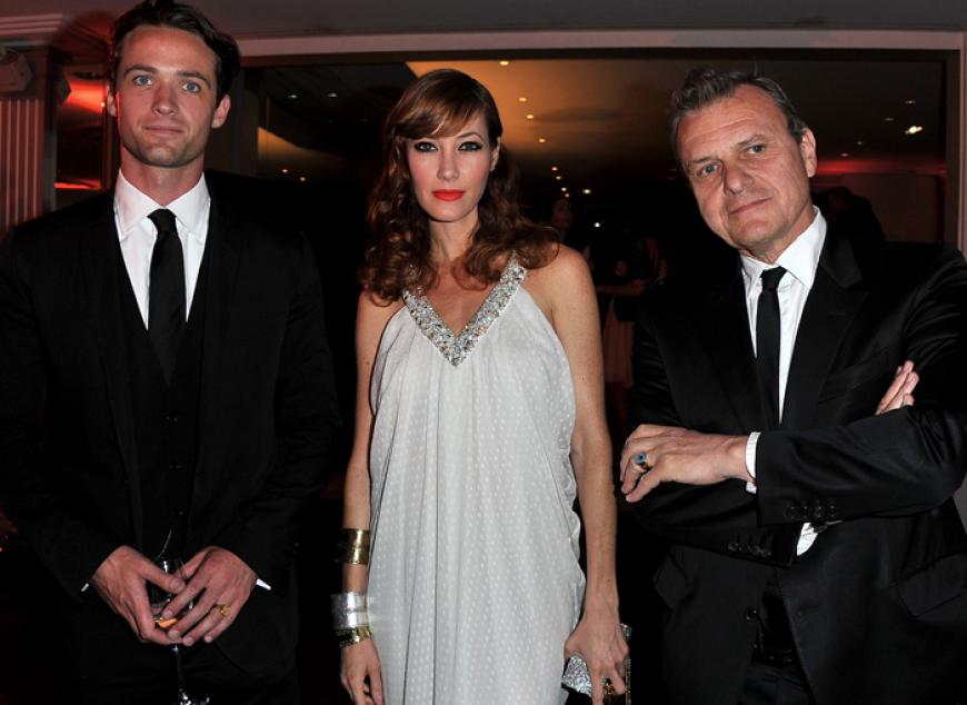 Sohn Louis Marie Castelbajac,´ Mareva Galante und Vater Jean Charles de Castelbajac