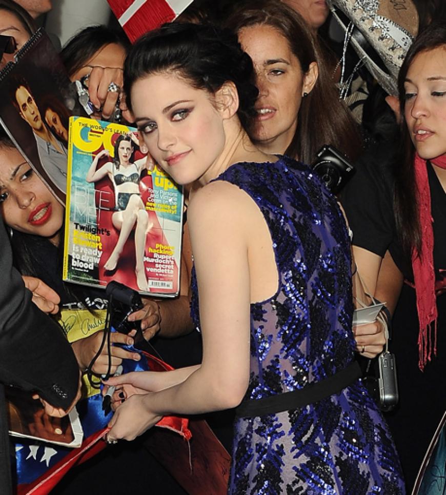 Kristen Stewart nahm sich viel Zeit zum Posieren und Autogramme schreiben