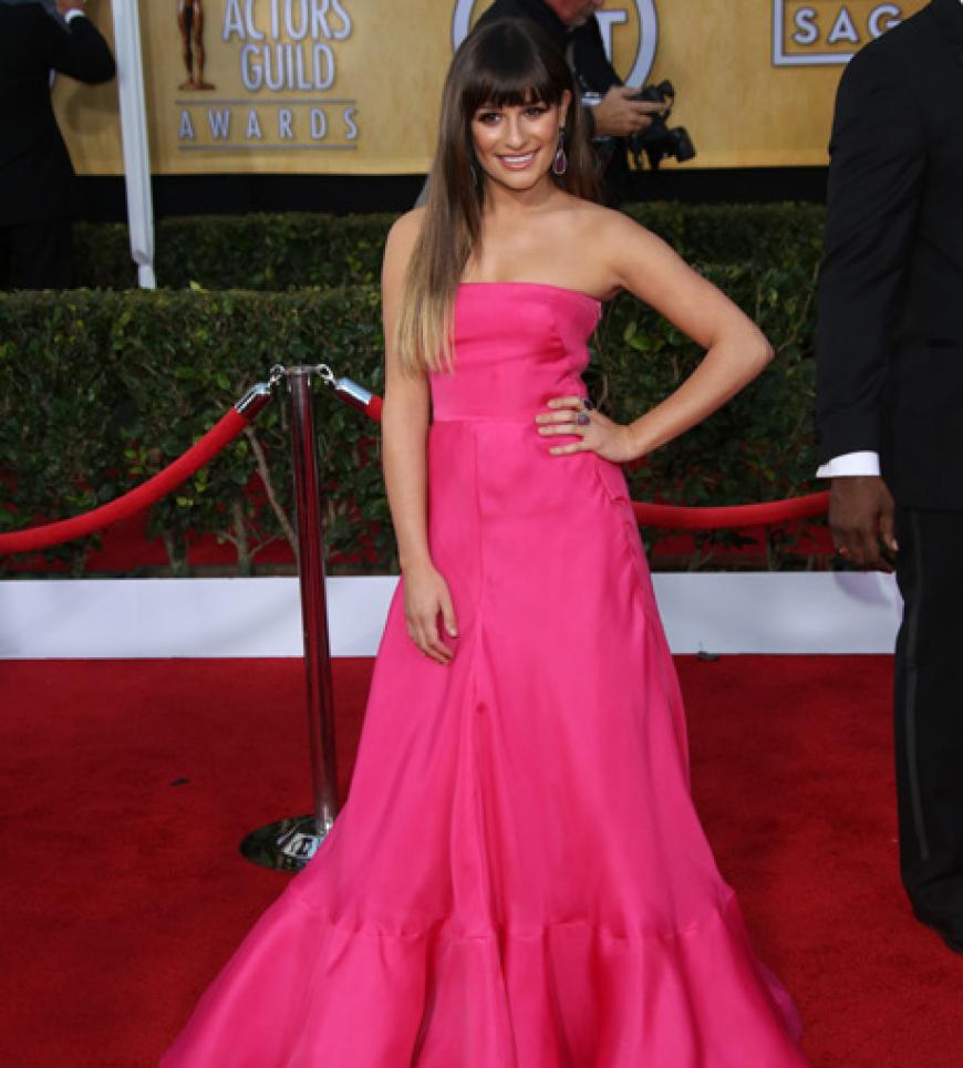 Schauspielerin Lea Michele ist pretty in pink