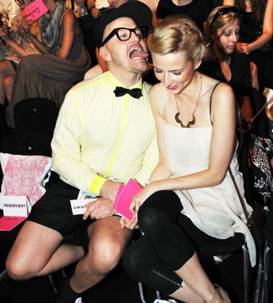 Model Eva Padberg und Stylist Armin Morbach besuchten alle Shows zusammen