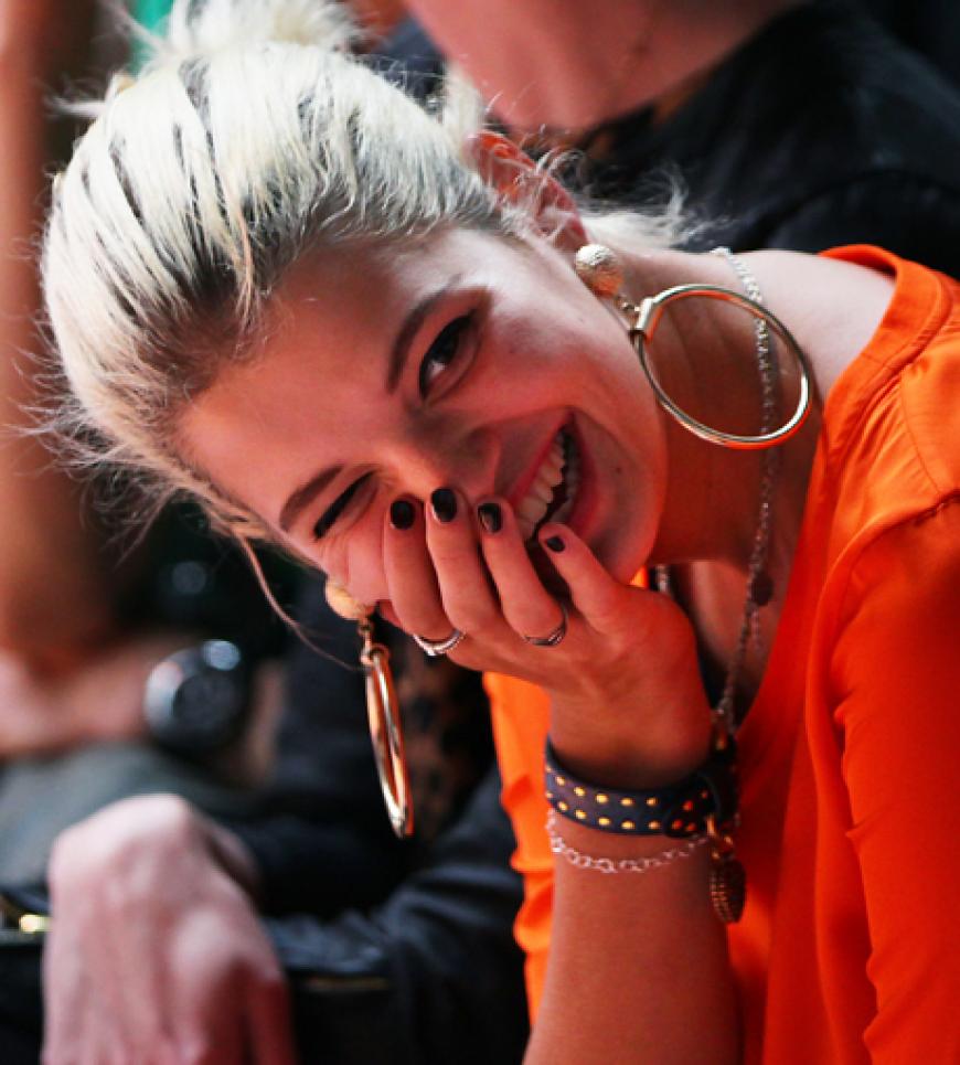 Hat gut lachen: Pixie Geldof bei der Runway-Show von House of Holland