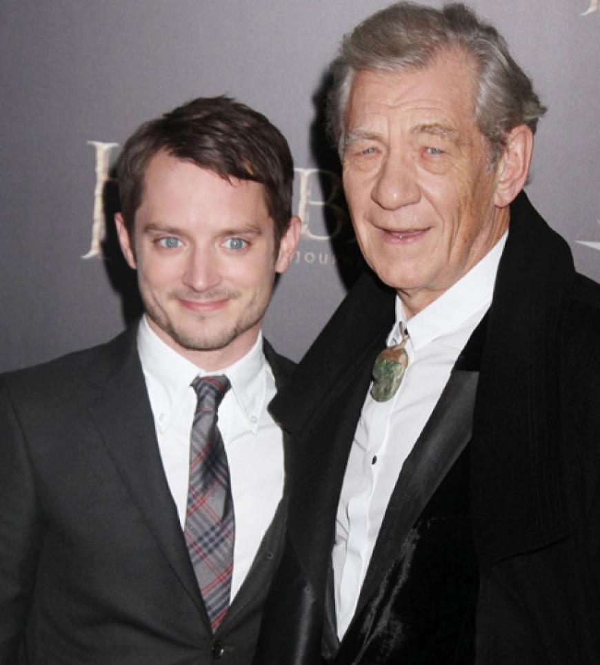 Elijah Wood und Ian McKellen (spielt den