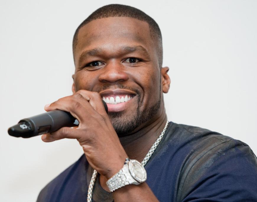 Gut gelaunt: 50 Cent in Berlin