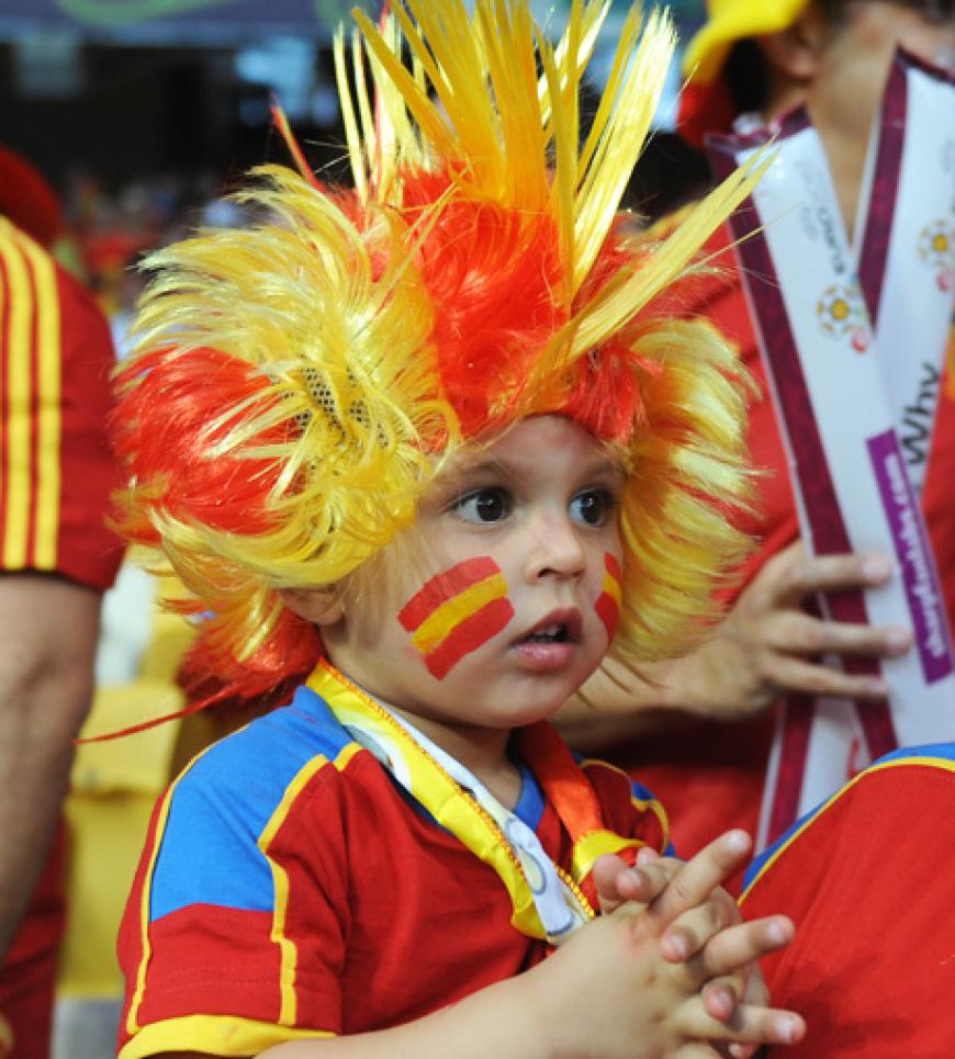 Auch die Kinder der spanischen Fans haben ihre Mannschaft fleißig angefeuert und das Spiel gebannt verfolgt