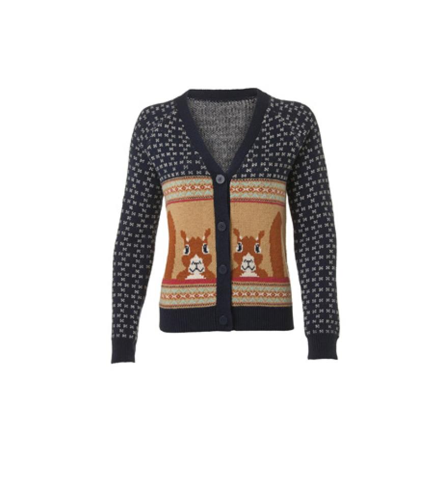 Süß! Cardigan mit kleinen Eichhörnchen von Primark, ca. 15 Euro