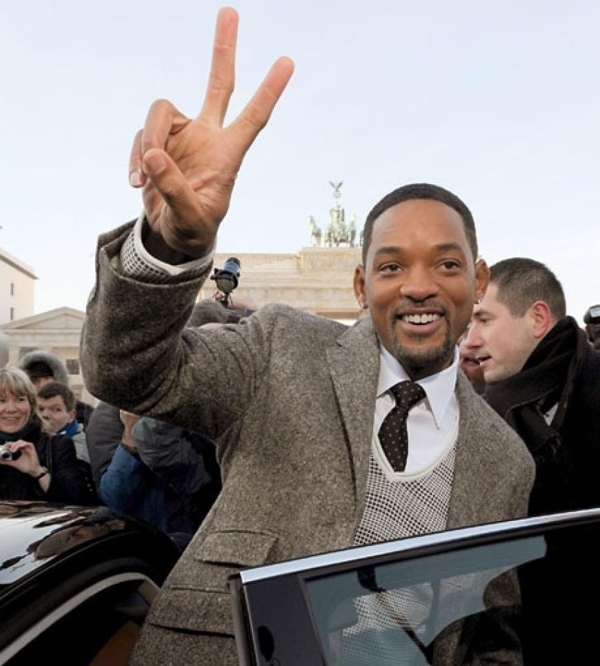 Hollywood-Star Will Smith trotzte der Kälte in Berlin und war super gut drauf