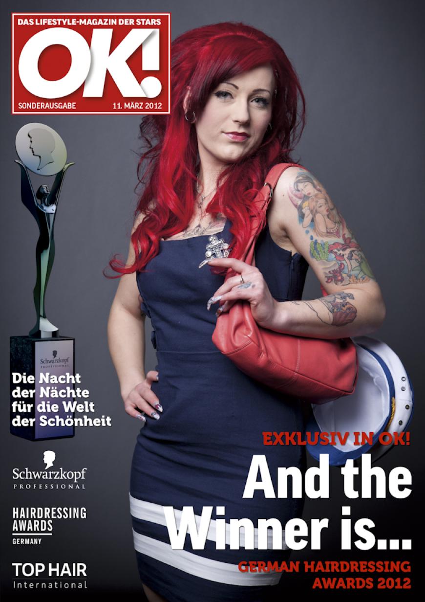 Einmal im Leben das Cover der OK! zieren! Für die Gäste des „German Hairdressing Award 2012“ wurde dieses Traum Wirklichkeit. Jeder Gast des Gala-Abends konnte an einem persönlichen OK! Fotoshooting teilnehmen - und die tollen Ergebnisse sehen Sie hier! Viel Spaß beim Durchklicken!