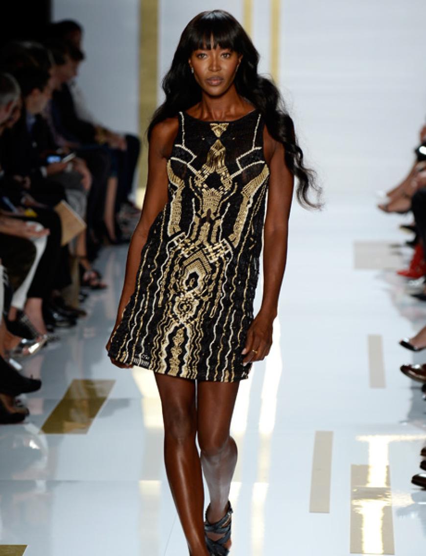 Naomi Campbell präsentierte auf dem Catwalk die Frühjahr-/Sommerkollektion 2014 von´ Diane von Fürstenberg