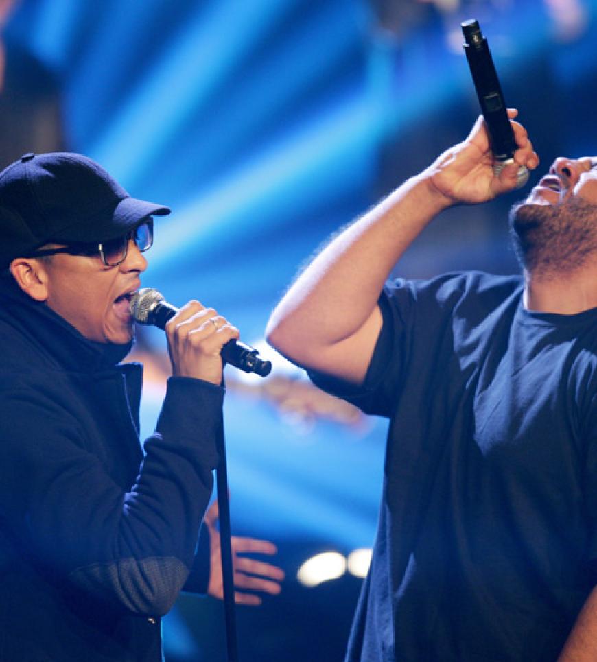 Das zweite Highlight der Show: Xavier Naidoo (l) und Moses Pelham stehen erstmals nach 11 Jahren wieder zusammen auf der Bühne