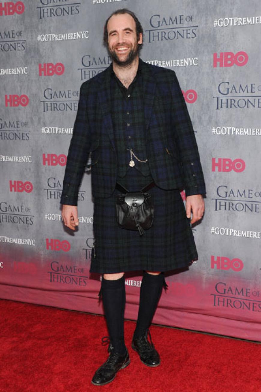 Ein Schotte im Schottenrock! Rory McCann reiste im Kilt an. Hot or not?