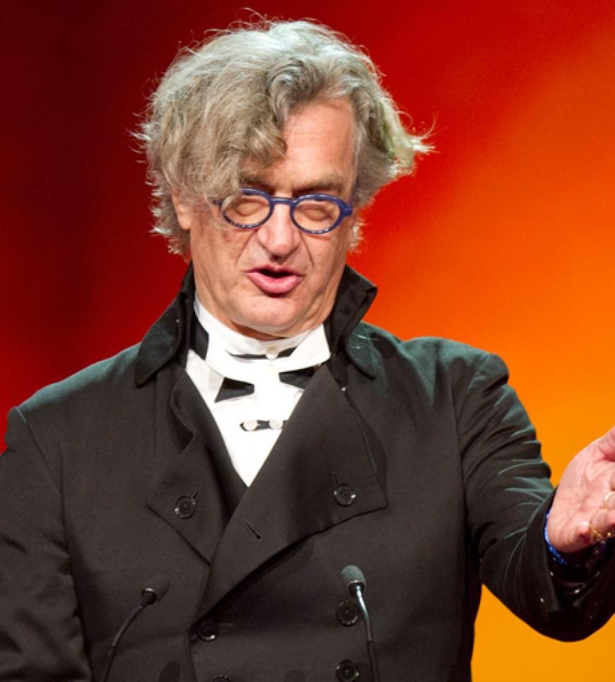 Wim Wenders bei seiner Dankesrede