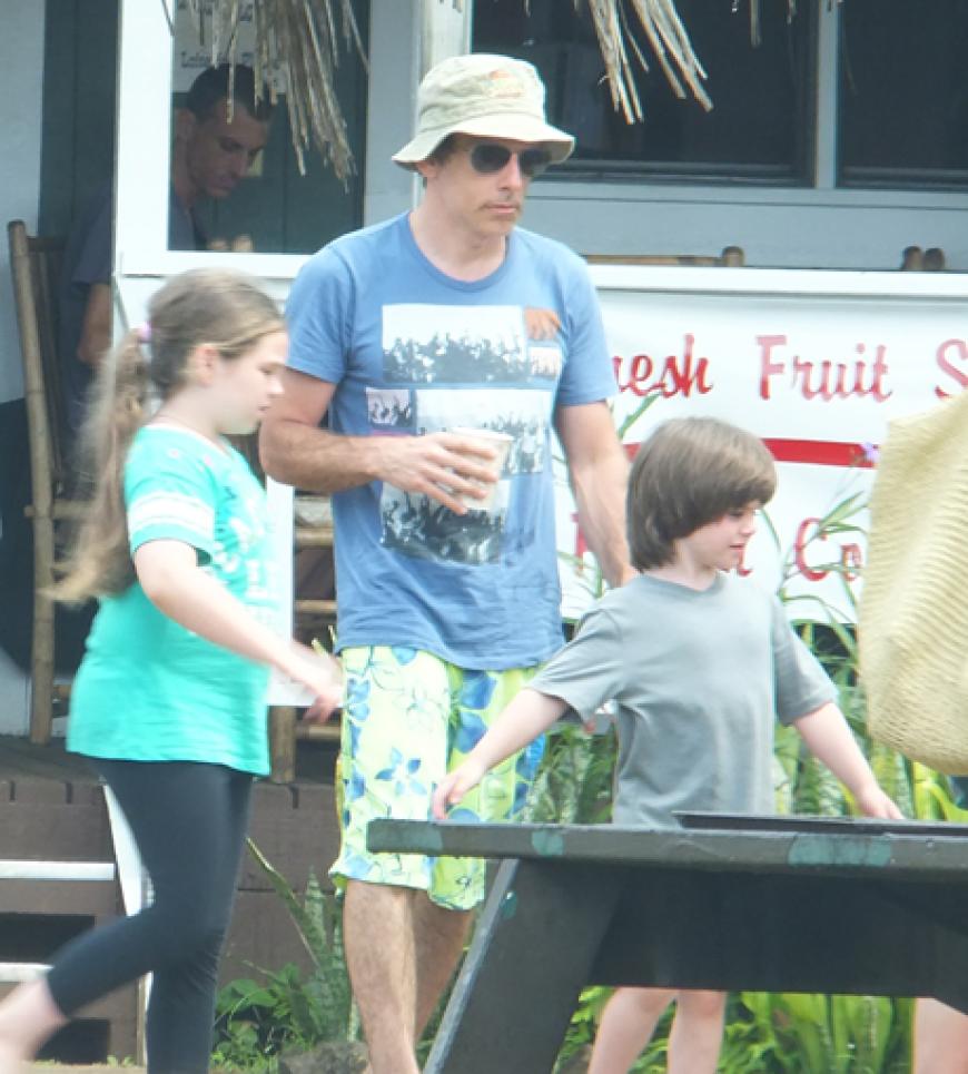 Auch dabei: Hollywood-Star Ben Stiller mit Famiie