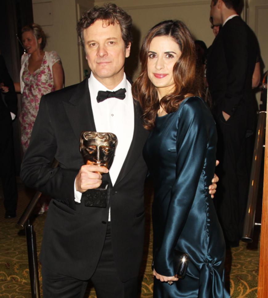 Er räumt derzeit alle Preise ab und hofft ganz stark auf einen Oscar: Colin Firth. Seine hübsche Ehefrau Livia Giuggioli gratuliert