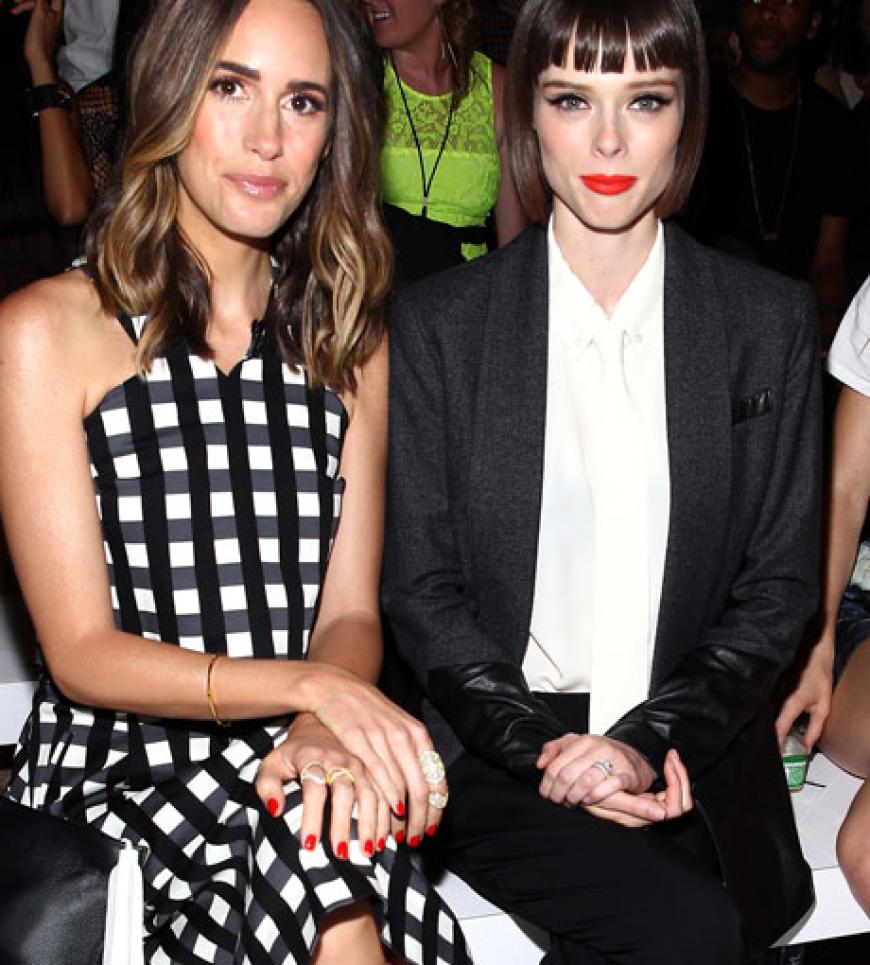 Zwei Modepuppen unter sich: Moderatorin und It-Girl Louise Roe mit Topmodel Coco Rocha