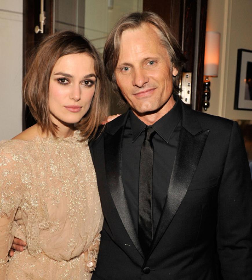 Keira Knightley post mit Kollege Viggo Mortensen