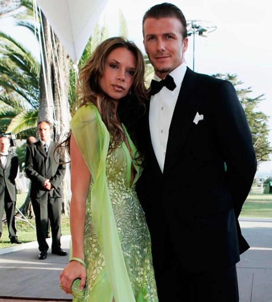 Mai 2005: Die Beckhams bei ihrer Ankunft in Estoril, Portugal, dem Austragungsort des