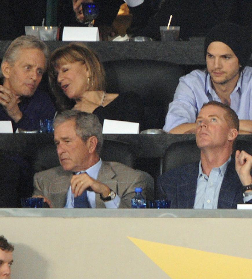 Sogar Ex-Präsident George W. Bush ließ sich den Super Bowl nicht entgehen
