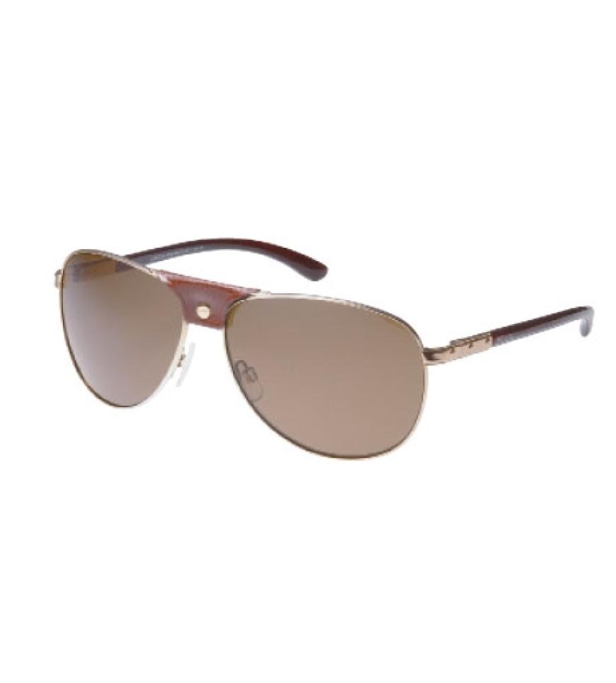 Pilotenbrille mit Lederdetail von Lincoln, ca. 35 Euro