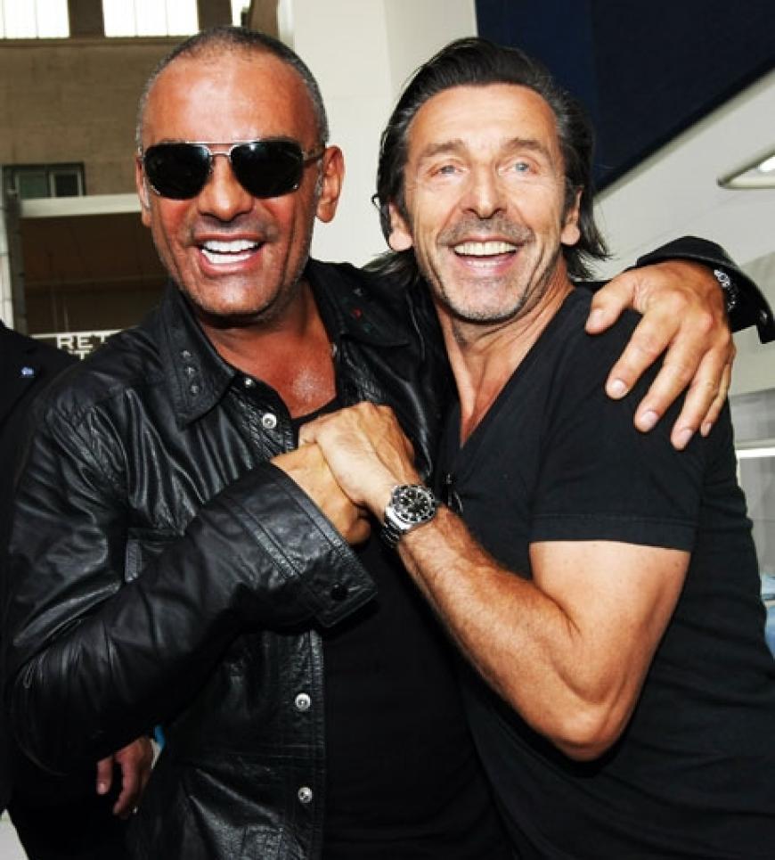 Der G-Star Designer Pierre Morisset und Ed Hardy Designer Christian Audigier