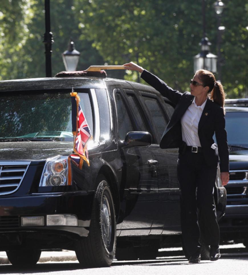 Natürlich muss auch der Dienstwagen der Obamas schön sauber bleiben