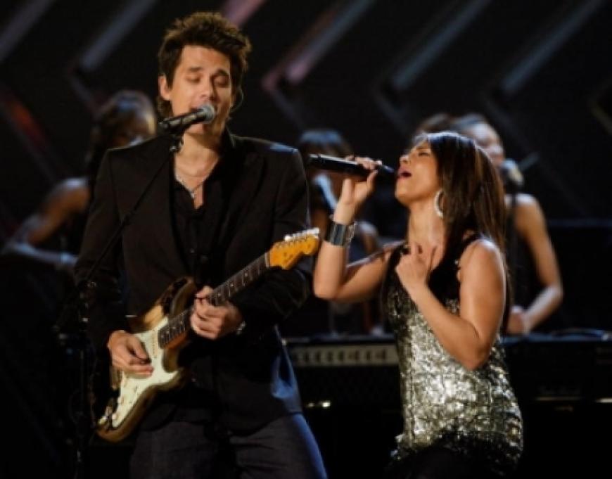 John Mayer und Alicia Keys im Duett auf der Bühne