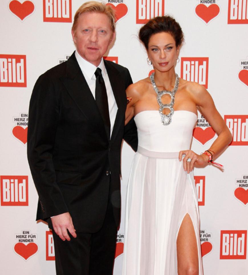 Schwarz und Weiß: Boris Becker mit Ehefrau Lilly Becker