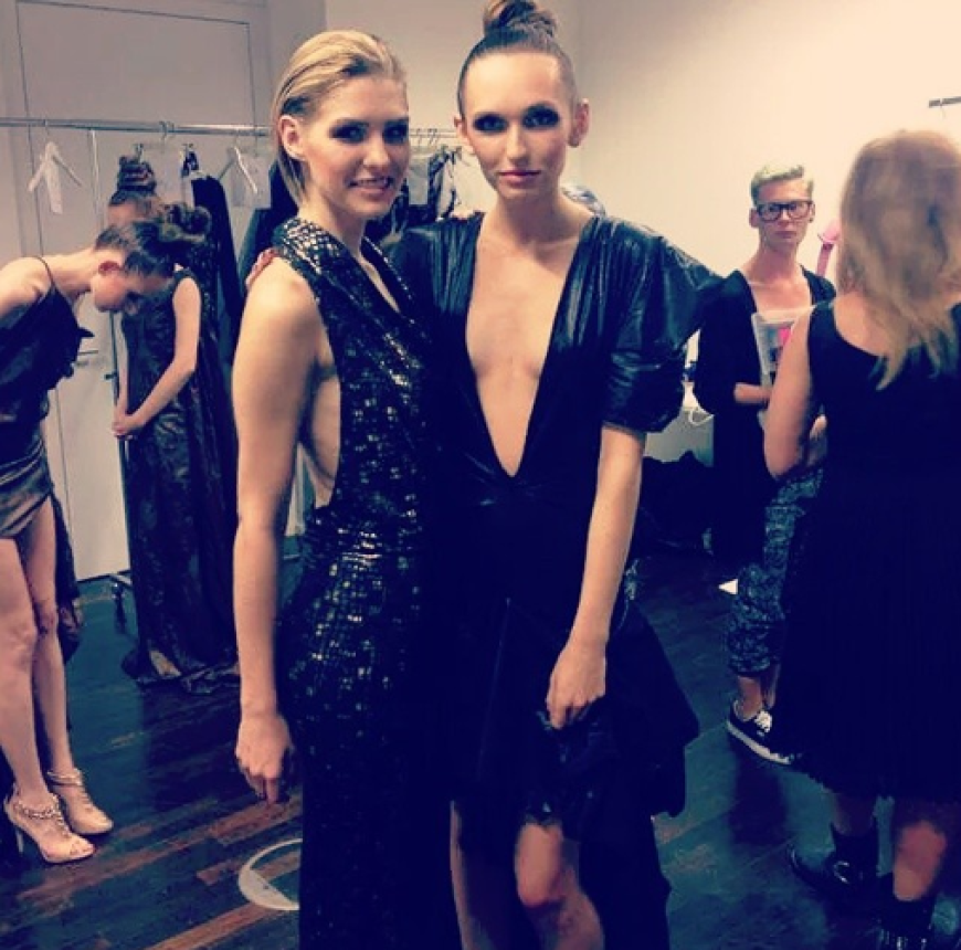 Heidis Mädchen auf der Fashion Week - Nancy und Anna, die Kandidatinnen der diesjährigen 'GNTM'-Staffel liefen in Berlin für Kauffeld und Jahn