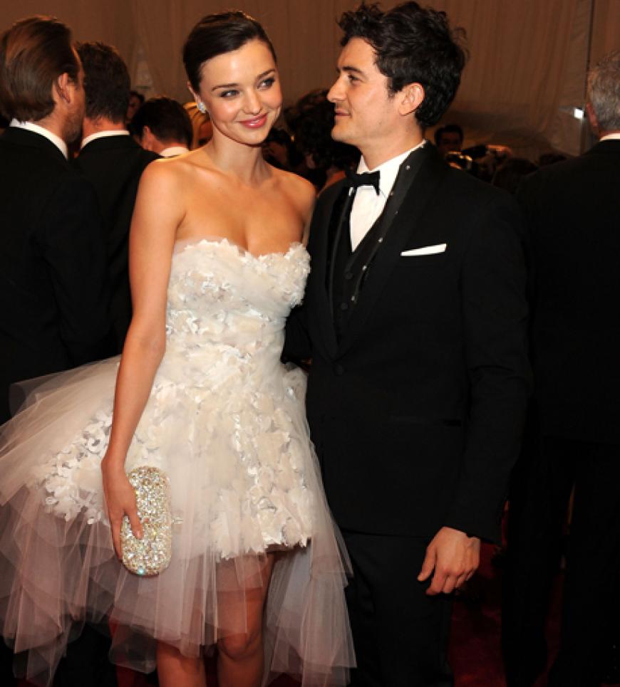 Die frischgebackenen Eltern Miranda Kerr und Orlando Bloom zeigten sich allerbester Laune und gehörten zu den schönsten Paaren des Abends